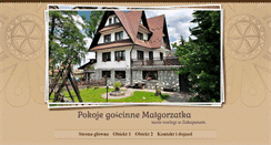 Desktop Screenshot of malgorzatka.ezakopane.pl
