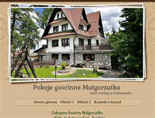 Tablet Screenshot of malgorzatka.ezakopane.pl