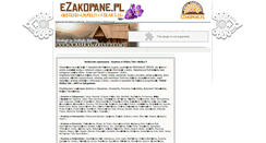 Desktop Screenshot of kwatery.ezakopane.pl
