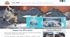 Desktop Screenshot of ferie.ezakopane.pl